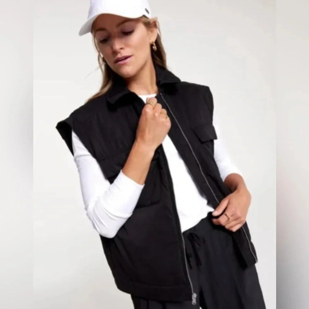 NWT Calia Women’s Fashion Zip Water Repellent Pure Black Oversized Size Large